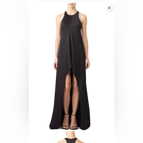 KAUFMANFRANCO Black High Low Gown